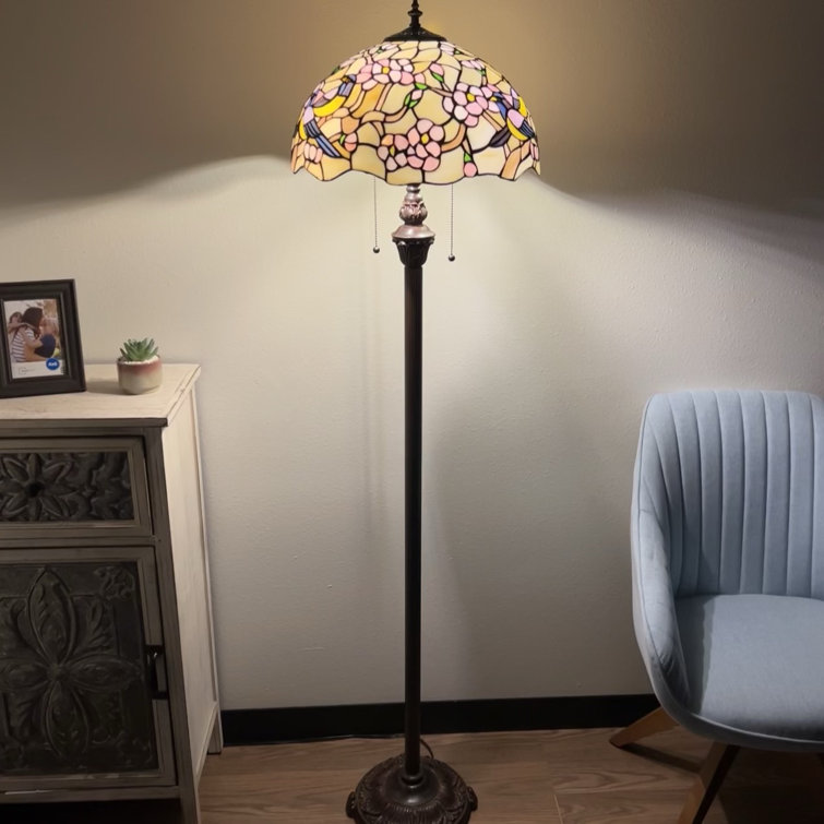 Tiffany hanging best sale floor lamp